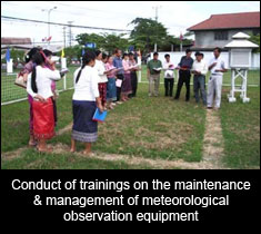 Conduct of trainings on the maintenance & management of meteorological observation equipment